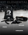 Kit Elemental Gym Bro - Cinturón, Straps & Muñequeras