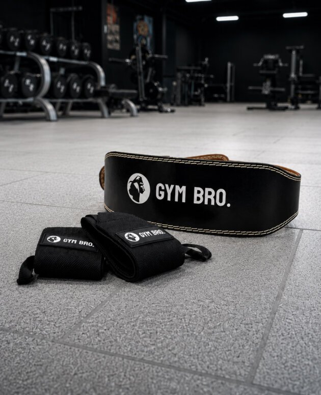 Kit Gym Bro Cinturón Muñequeras