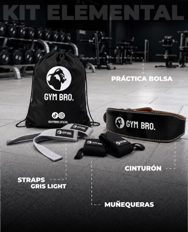 Kit elemental Gym Bro Straps Gris Light