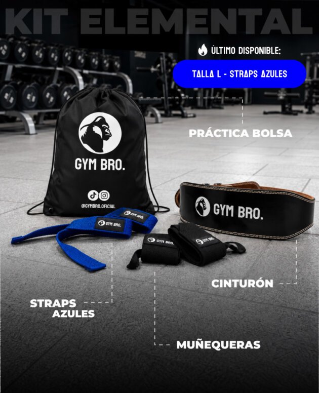 Kit elemental Gym Bro Straps Azules